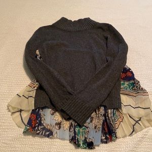 Gorgeous Anthropologie high low sweater with insert.